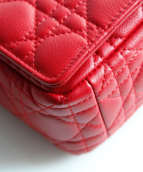 Christian Dior Small Dior Caro Bag Red